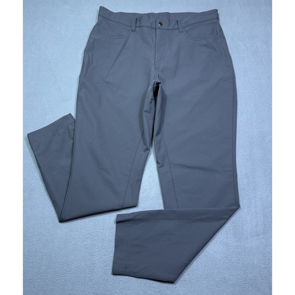 State And Liberty Pants Mens 34x32 Gray Performance Chino Athletic Taper Stretch